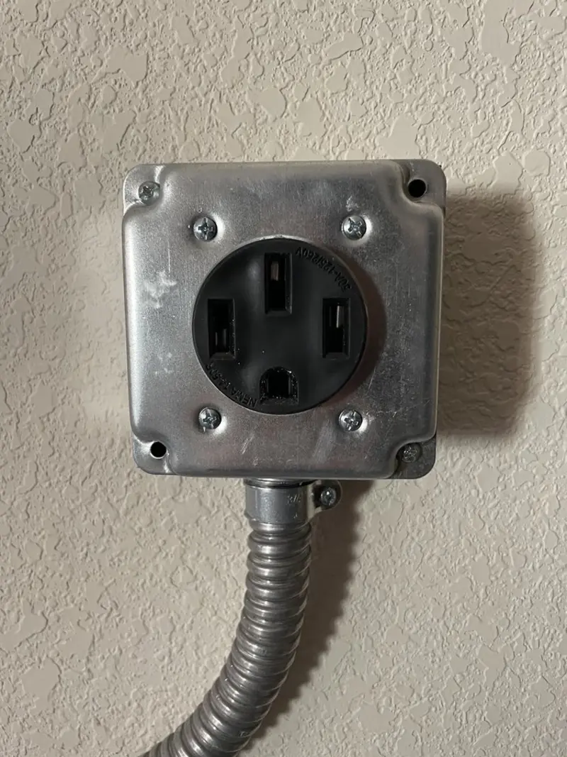 NEMA 14-50 outlet installed for Smart Home Electrical in Andrews
